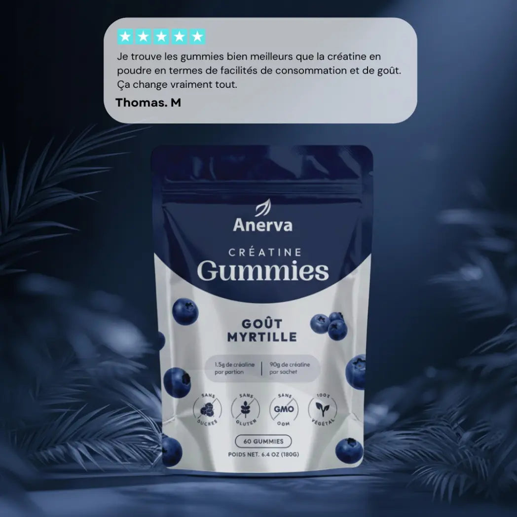 Avis sur les gummies de créatine myrtille