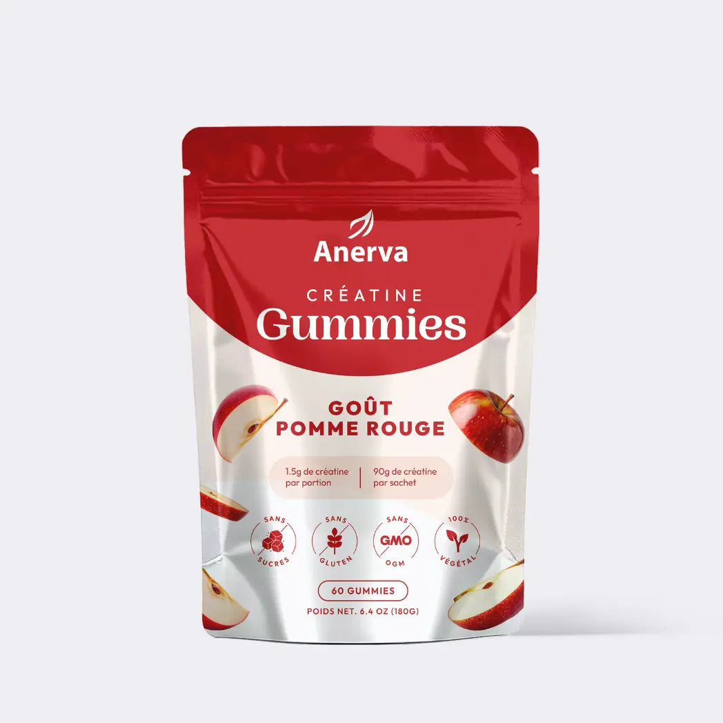 Sachet de gummies de créatine à la pomme rouge